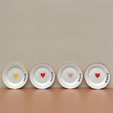 Set de 4 assiettes Amour Coeur 19 cm | Fleux | 5