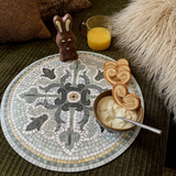 Set de table Vinyle Rond Mosaïque - Amanda | Fleux | 13