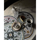 Set de table Vinyle Rond Mosaïque - Amanda | Fleux | 16