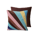 Coussin Velours Rayures Eventide - 45x45 cm | Fleux | 9