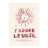 A3 Poster I Love The Sun - Red | Fleux | 2