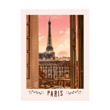 Paris poster - Eiffel Tower from the balcony | Fleux | 2
