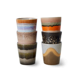 Set of 6 70's Elements ceramic mugs | Fleux | 4