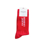 Chaussettes ça sent la queen - 36/40 - Rouge paillettes | Fleux | 2