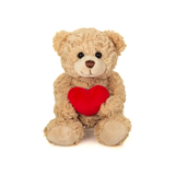 Peluche Ours Beige Cœur Rouge | Fleux | 3