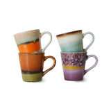 Set of 4 70's Retro Mugs | Fleux | 4
