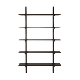 PI Wall Shelf in Dark Brown Mahogany - 5 shelves | Fleux | 3