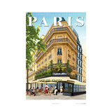 Affiche Paris - Café de Flore | Fleux | 2