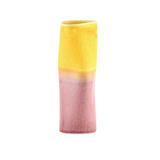 Vase Cylindre - Distortion Rose et Jaune | Fleux | 2