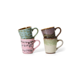 Set de 4 mugs Espresso 70s Brutalism | Fleux | 4