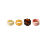 Lot de 4 ronds de serviette Sunrise | Fleux | 6