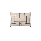 Coussin Lattice Offset - Off-White/Black 60 x 40 cm | Fleux | 3