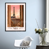 Paris poster - Eiffel Tower from the balcony | Fleux | 3