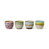 Set de 4 tasses café 70s Déco | Fleux | 8