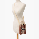 Sac bandoulière Téléphone Maille Poignées Caoutchouc - Beige et Marron | Fleux | 4