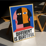 Affiche Different is Beautiful - 50x70 cm | Fleux | 4
