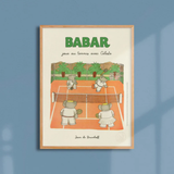Affiche Babar Babar joue au tennis avec Céleste | Fleux | 9