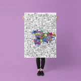 Poster géant à colorier - Kitty | Fleux | 6