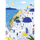 Puzzle Rainbow Santorini - 500 pièces | Fleux | 3