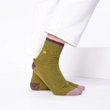 Chaussettes Unies Coton Peigné - Olive | Fleux | 5