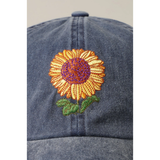 Casquette de baseball Brodée Tournesol - Bleu Marine | Fleux | 4