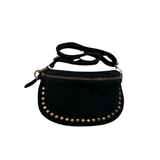 Sac Banane Cuir Suede Dion - Noir | Fleux | 2