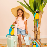 Peluche Perroquet Ara jaune et bleu | Fleux | 3