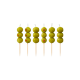 Lot de 6 bougies - Olive Cocktail Party | Fleux | 10