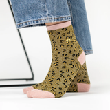 Chaussettes Léopard Pailletées - Vert Olive | Fleux | 5