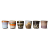 Set of 6 70's Elements ceramic mugs | Fleux | 5