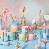 Pastel Ombre Pink/Green Mug | Fleux | 4