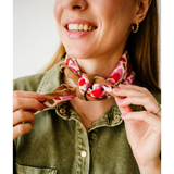 Petit Foulard Amelia Pink - 50x50 cm | Fleux | 3