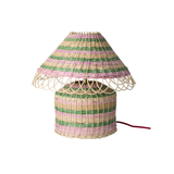 Lampe de Table - Rotin Rayures Pink Low | Fleux | 5