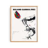 Affiche Roland-Garros 1983 - Vladimir Velickovic - 30 x 40 cm | Fleux | 3