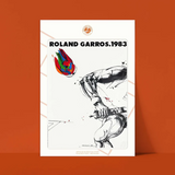 Affiche Roland-Garros 1983 - Vladimir Velickovic - 30 x 40 cm | Fleux | 4