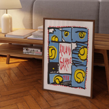 Affiche Roland-Garros 1988 - Pierre Alechinsky - 30 x 40 cm | Fleux | 7