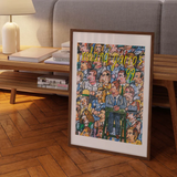 Affiche Roland-Garros 1999 - Antonio Segui - 30 x 40 cm | Fleux | 6