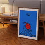 Affiche Roland-Garros 1980 - Valerio Adami - 30 x 40 cm | Fleux | 9
