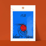 Affiche Roland-Garros 1980 - Valerio Adami - 30 x 40 cm | Fleux | 7