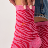 Chaussettes Zèbre - Rose & Rouge | Fleux | 6