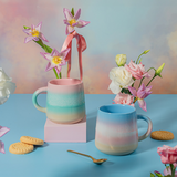 Pastel Ombre Pink/Green Mug | Fleux | 5