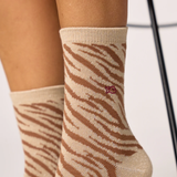 Chaussettes Coton Peigné - Zèbre Beige | Fleux | 5