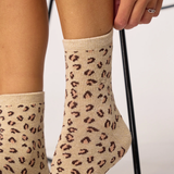 Chaussettes Coton Peigné - Léopard Beige | Fleux | 5