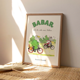 Affiche Babar Babar fait du vélo avec Arthur | Fleux | 5