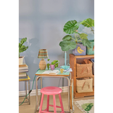 Lampe de Table - Rotin Rayures Brun Small | Fleux | 4