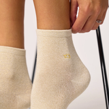 Chaussettes Pailletées Coton Peigné - Beige | Fleux | 5