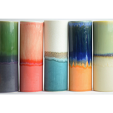 Vase Cylindre - Bleu & Blanc | Fleux | 3