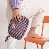 Trousse de Makeup - Stripe Purple | Fleux | 5