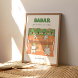 Affiche Babar Babar joue au tennis avec Céleste | Fleux | 6
