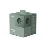 Multiprise square 1 avec USB-C 30W 1,8m - Oak Green | Fleux | 9